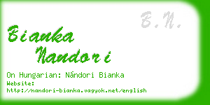 bianka nandori business card